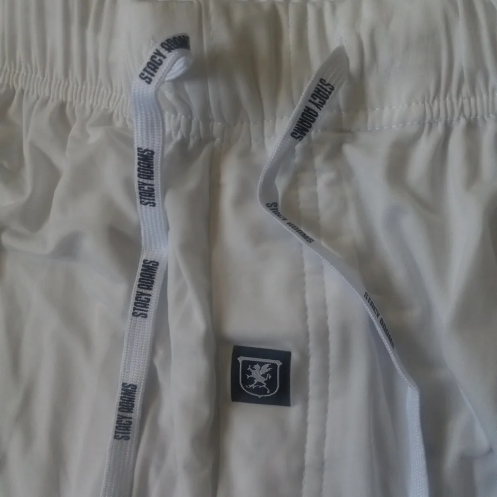 Stacy Adams Moisture Wicking Lounge Pants Color White Mens Size XL Indoor Cozy.